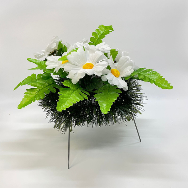 Корзина ритуальная из искусственных цветов / Цветы на кладбище ...