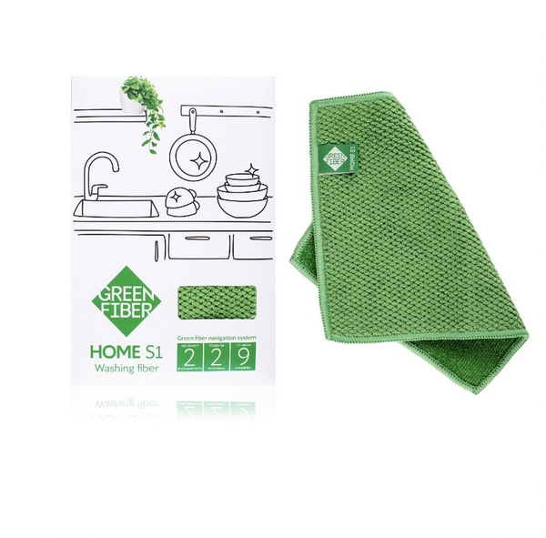 Файбер для мытья посуды Green Fiber HOME S1, зелёный - купить с ...