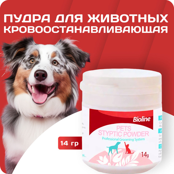 Кровоостанавливающая пудра для собак и кошек BIOLINE применяется для ...