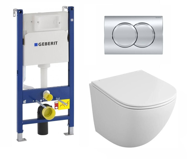 Комплект 3 в 1 инсталляция Geberit Duofix + Унитаз подвесной Owl 1975 ...