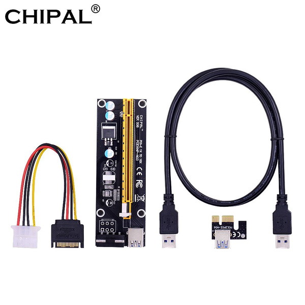 Riser PCI-E удлинитель CHIPAL 006S PCIE Райзер для видеокарты плата ...