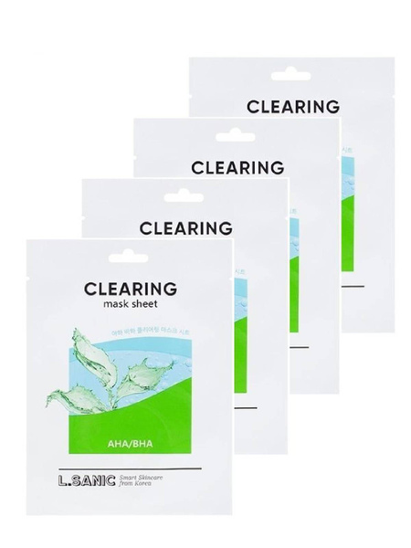 L.Sanic / Маска тканевая для очищения пор с кислотами AHA/BHA Clearing ...