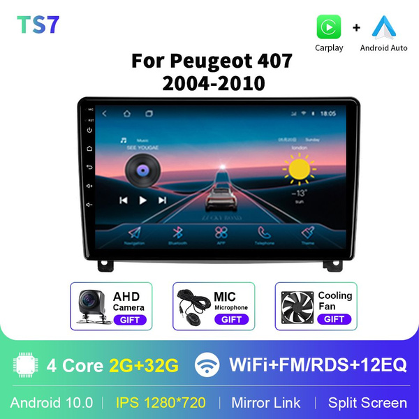 JUSTNAVI Штатная магнитола 2 дин Андроид Пежо 407/Peugeot 407 2004-2010 ...