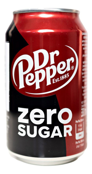 Напиток газированный в жестяной банке Dr.Pepper Zero без сахара ...