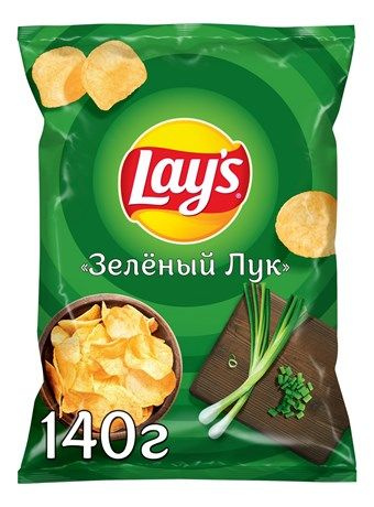 Чипсы Lay's Зеленый лук, 140г - купить с доставкой по выгодным ценам в ...