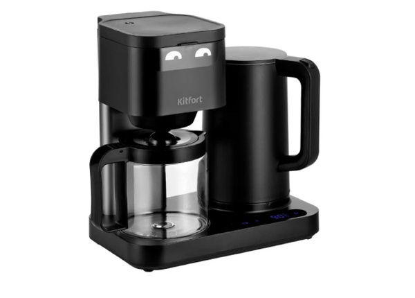 Кофеварка капельная 2в1 Kitfort КТ-7143, функция чайника, 1250 мл ...