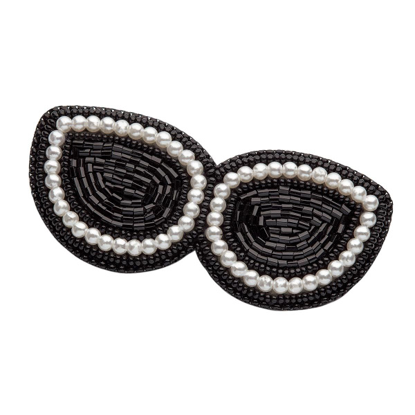 Набор для бисероплетения Mari Kole Брошь "Черные очки с жемчугом", НБР ...