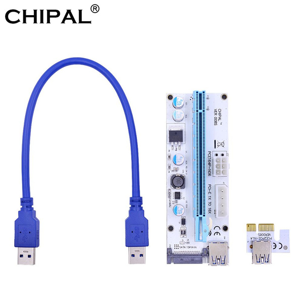 Riser PCI-E удлинитель CHIPAL VER008S райзер для видеокарты плата ...
