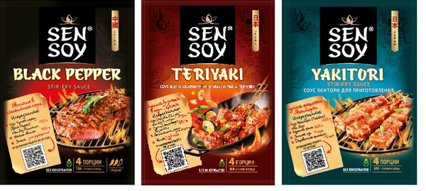 SenSoy Соусы для приготовления ассорти, 120г х 3 шт - купить с ...