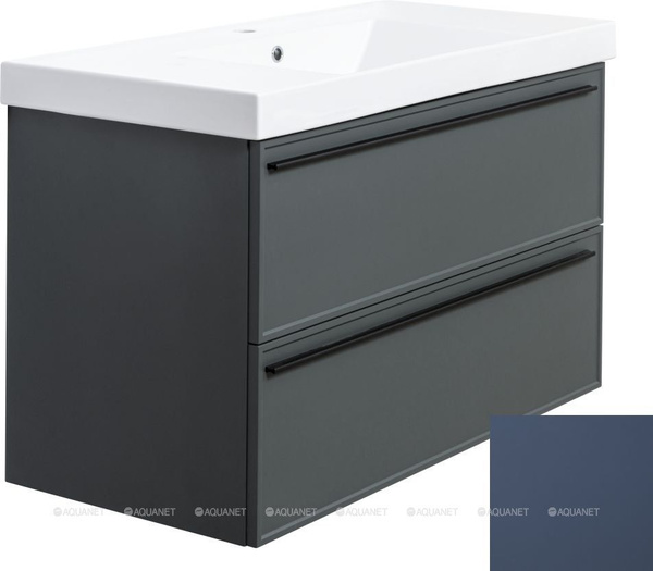 Тумба под раковину Elba Blu Grigio TWIN синяя 100 - купить с доставкой ...
