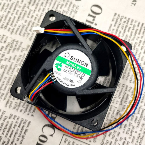 Новый совместимый SUNON KDE1206PTV3 12V 0.7W 4-Wire 6025 охлаждающий ...