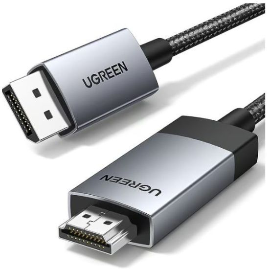 Кабель DisplayPort Ugreen Кабель DisplayPort to HDMI 4K, 1м, черно ...