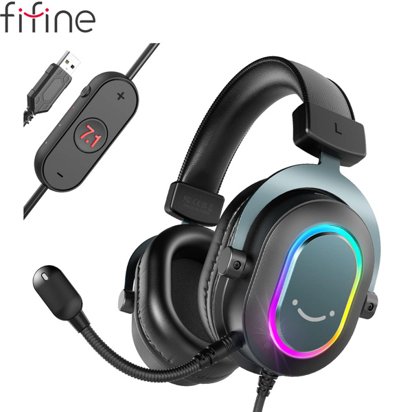 Наушники Полноразмерные Fifine H6 игровые с микрофоном установленный на ...