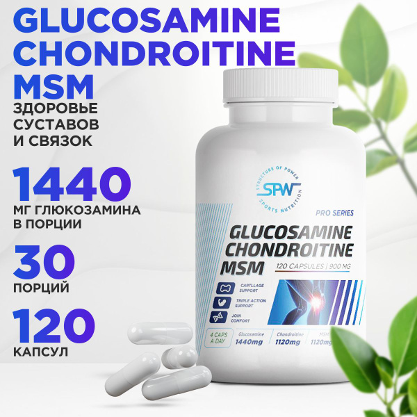 Глюкозамин хондроитин SPW Glucosamine-Chondroitin-MSM Pro Series, 120 ...