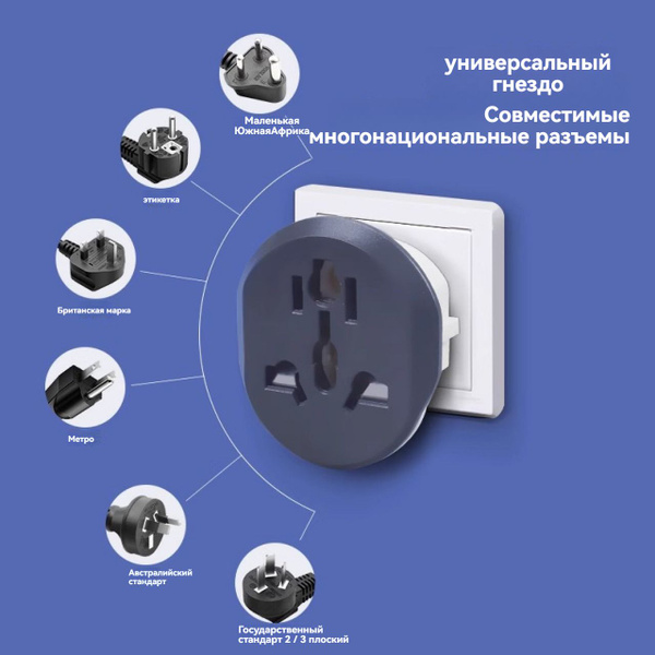 Адаптер-переходник универсальный на евровилку, переходник для китайской ...