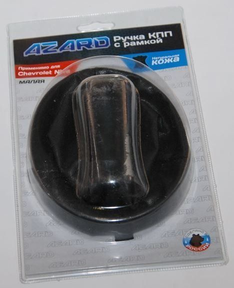 Ручка КПП 2123 AZARD Рамка малая кожа ЧЕРНЫЙ