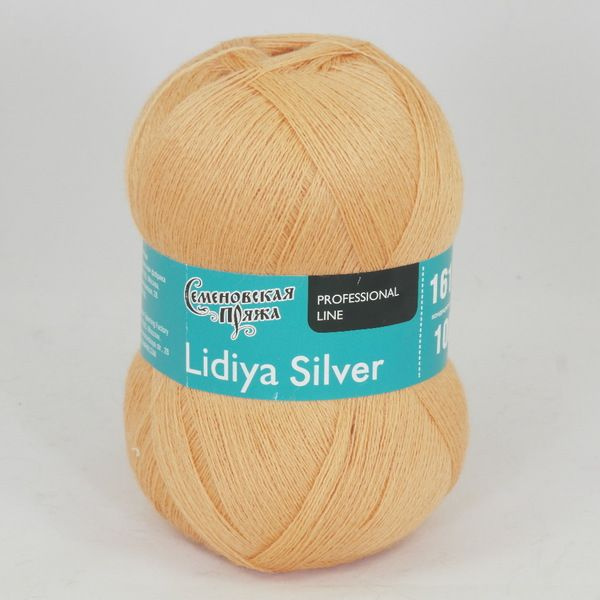 Пряжа в мотках Семеновская пряжа Lidiya silver (Лидия сильвер) абрикос ...