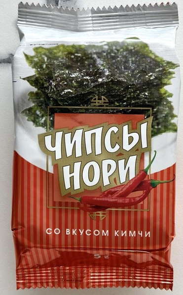 Чипсы нори из морской капусты со вкусом кимчи 5 гр* 10 шт - купить с ...