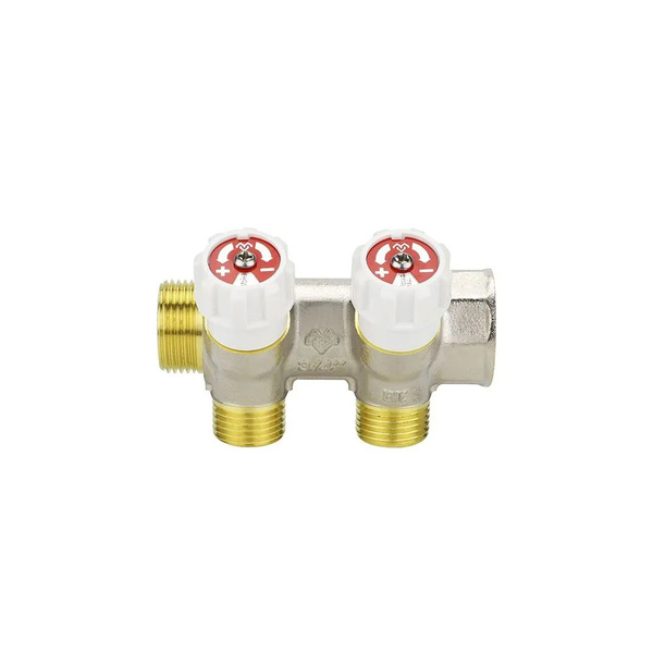 Коллектор распределительный VARMEGA с запорными клапанами 3/4 х3/4, 2 ...