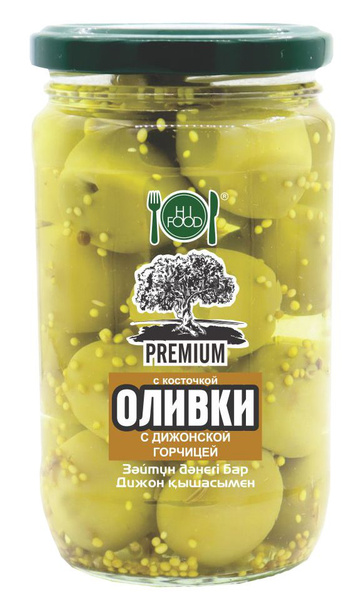 Оливки крупные с косточкой и дижонской горчицей ПРЕМИУМ сорт , HI FOOD ...