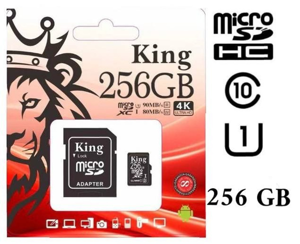 Карта памяти 256 гб King A1 SDHC 10 class / расширения телефона ...