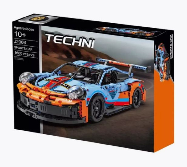 Конструктор Техник Porsche 911 RSR В Ярком Окрасе J2006, 1680 деталей ...