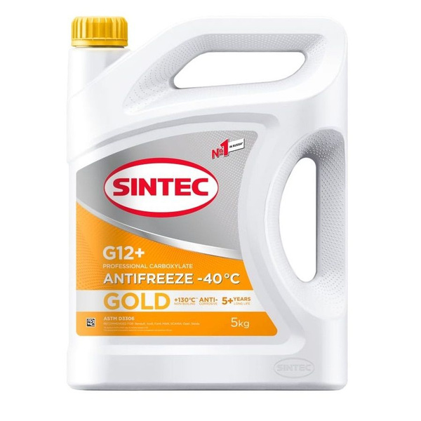 Антифриз SINTEC GOLD G12+ yellow (5кг), Гель купить по выгодной цене в ...