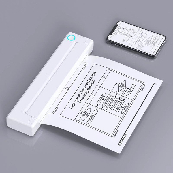 Портативный термопринтер с Bluetooth для телефона, принтер для печати ...