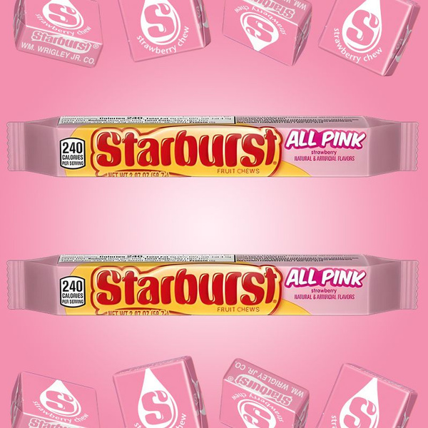 Жевательные конфеты Starburst All Pink со вкусом клубники 2 шт. по 58 г ...