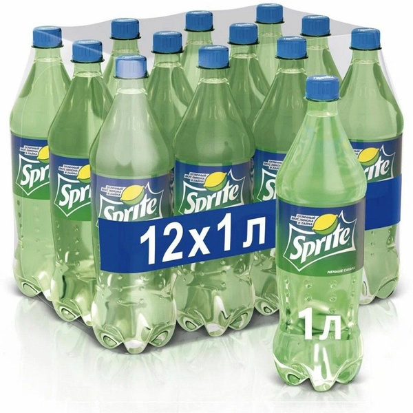 Газированный напиток Sprite "Спрайт" 1л х 12 шт - купить с доставкой по ...