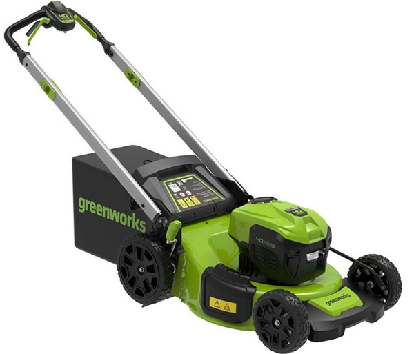 Самоходная аккумуляторная газонокосилка GreenWorks GD40LM48SPK4 ...