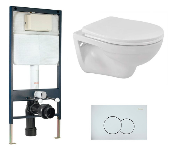 Инсталляция для унитаза Jaquar JCS-WHT-2400FS + кнопка JCP-CHR-152415 ...