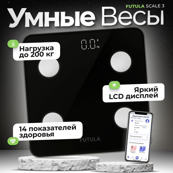 Напольные весы Умные Scale_Xiaomi Smart Scale 3_45819, нагрузка 180 кг ...