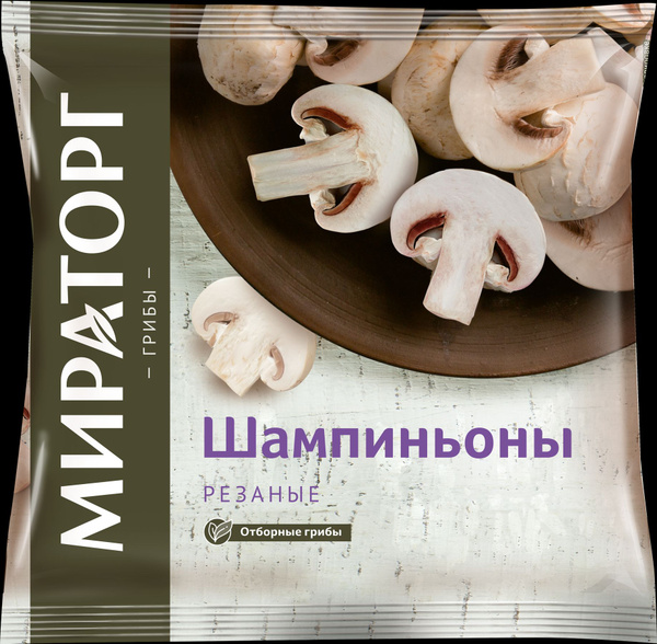 Шампиньоны нарезанные Мираторг, замороженные, 400 г - купить с ...