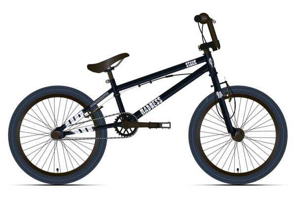 Велосипед Stark'24 Madness BMX 1 (темно-синий матовый/серебристый/темно ...