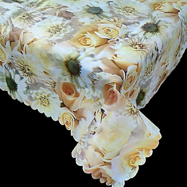 Клеенка на стол на кухню, Laid Table, Скатерть 110х140 тканевая основа ...