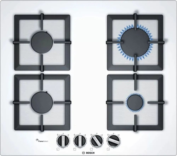 Встраиваемая газовая панель BOSCH PPP6A2B20O, независимая, 4 конфорки ...