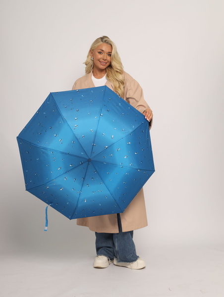 Зонт Popular Umbrella, Полный автомат, 3 сложения, синий купить по ...
