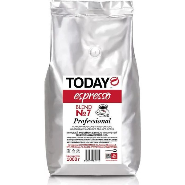 TODAY Кофе в зернах Blend 7 Espresso, 1000 г - купить с доставкой по ...