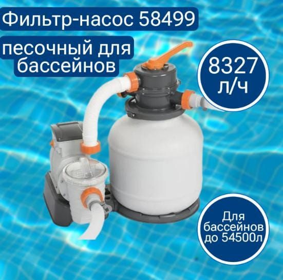 Песочный фильтр насос для бассейна 8327/ч BestWay 58499 - купить с ...