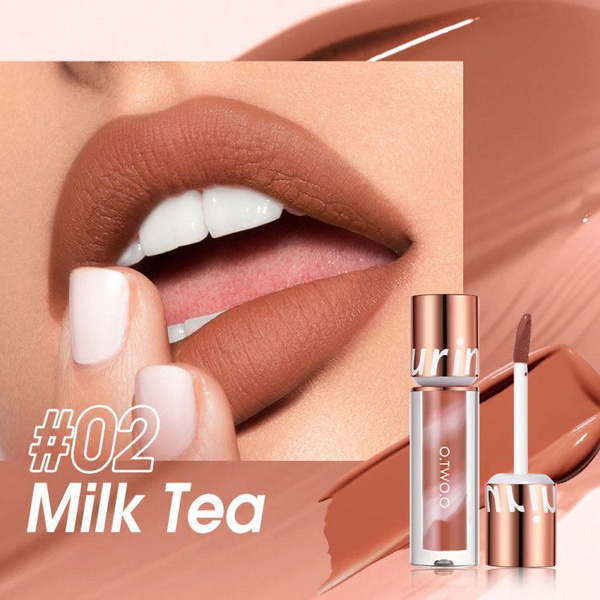 Помада для губ матовая O.TWO.O стойкая жидкая тон 02 Milk Tea (бежевая ...