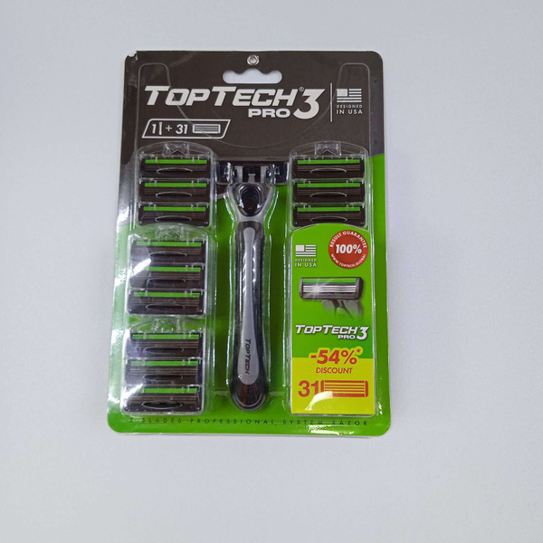 Бритва мужская TopTech PRO 3 +сменные кассеты 31 шт. - купить с ...