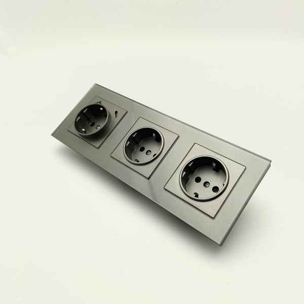 Розетка тройная стеклянная с USB и Type-C - купить по низкой цене в ...