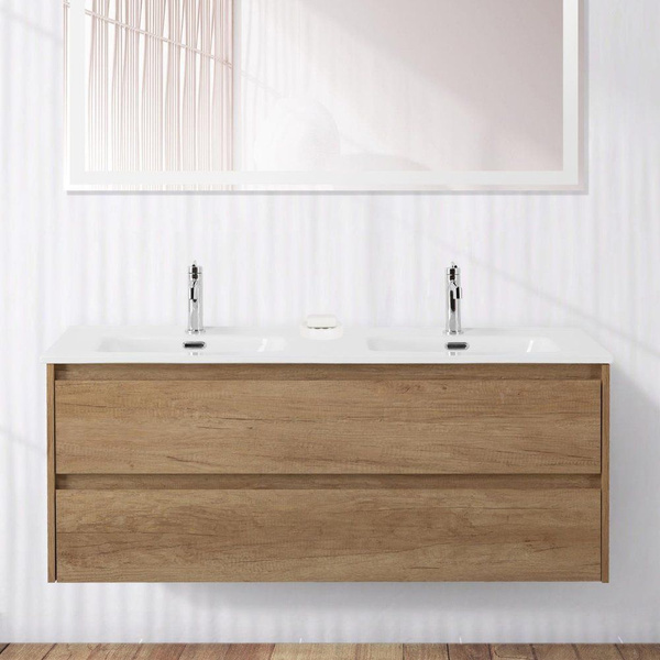 Тумба с раковиной BelBagno Kraft 120 подвесная, двойная, 121 см, в ...