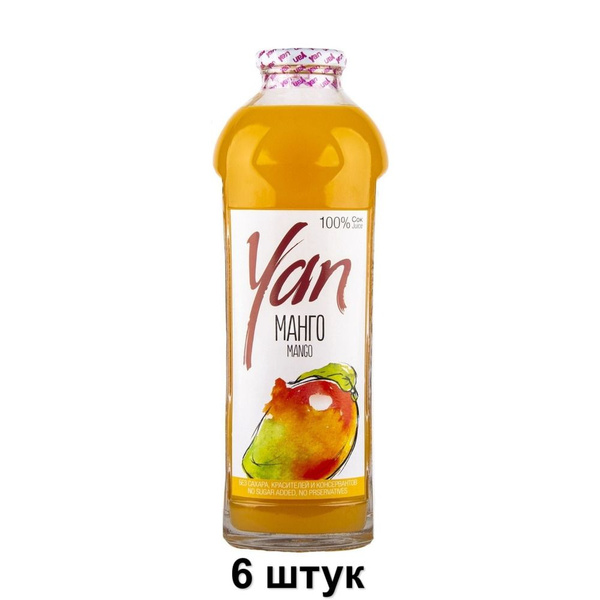 YAN Сок Манго 930 мл, 6 шт - купить с доставкой по выгодным ценам в ...