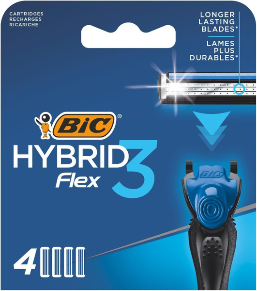 Сменный картридж для бритвы BIC Hybrid 3 Flex, 4 шт. - купить с ...