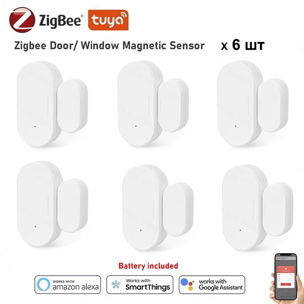 Умный датчик открытия дверей и окон Zigbee,Работает с Алисой, Марусей и ...
