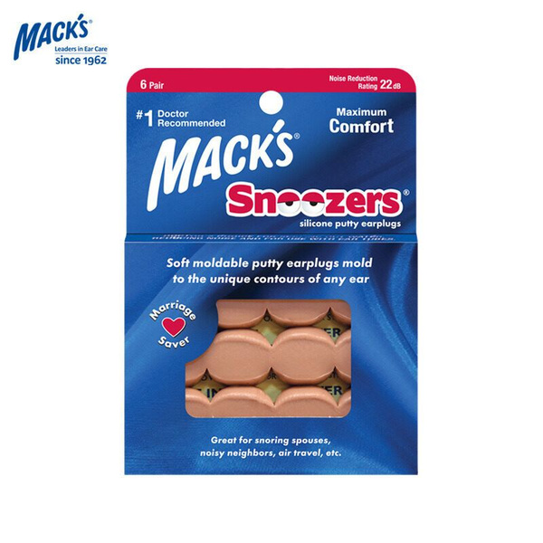 MACK'S 6 пар противошумных силиконовых беруш для профессионального ...