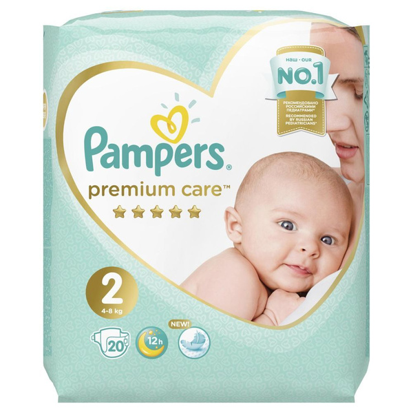Pampers (Памперс) подгузники Premium Care 2 (4-8 кг) N20 - купить с ...