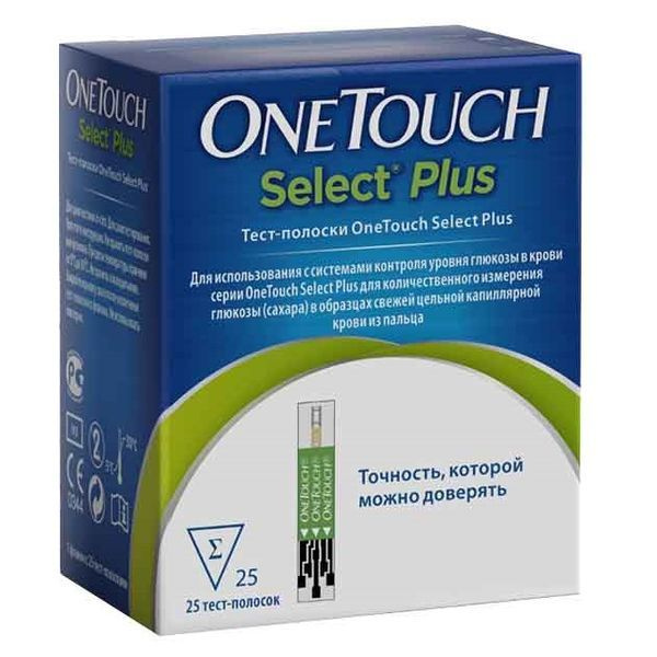 Тест-полоски One Touch Select Plus N25 - купить с доставкой по выгодным ...